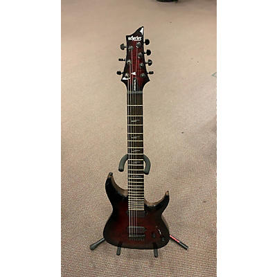 Schecter Guitar Research Used Schecter Guitar Research Omen Elite 7 Cherry Burst Solid Body Electric Guitar