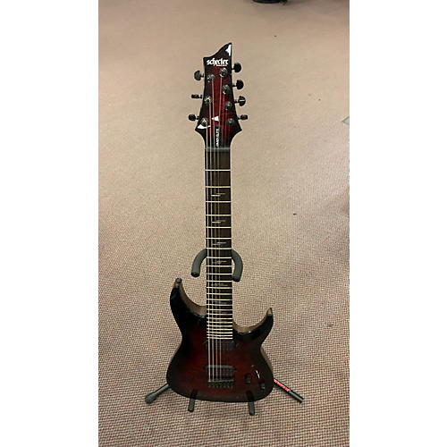 Schecter Guitar Research Used Schecter Guitar Research Omen Elite 7 Cherry Burst Solid Body Electric Guitar cherry burst