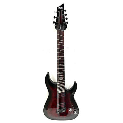 Schecter Guitar Research Used Schecter Guitar Research Omen Elite 7 MS Black Cherrt Solid Body Electric Guitar