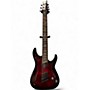 Used Schecter Guitar Research Omen Elite-7 MS Black Cherry Solid Body Electric Guitar Black Cherry