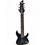 Used Schecter Guitar Research Omen Elite 7 See-Thru Blue Burst Solid Body Electric Guitar See-Thru Blue Burst