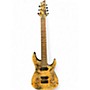Used Schecter Guitar Research Omen Elite 7-String Burl Charcoal Solid Body Electric Guitar Charcoal
