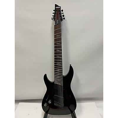 Schecter Guitar Research Used Schecter Guitar Research Omen Elite 8 Left Handed Dark Cherry Burst Solid Body Electric Guitar