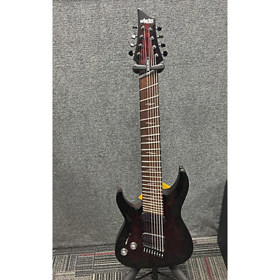 Schecter Guitar Research Used Schecter Guitar Research Omen Elite 8 String Left Handed Crimson Red Trans Electric Guitar