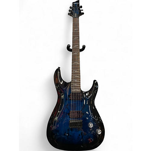 Used Schecter Guitar Research Omen Elite Blue Burst Solid Body Electric Guitar Blue Burst