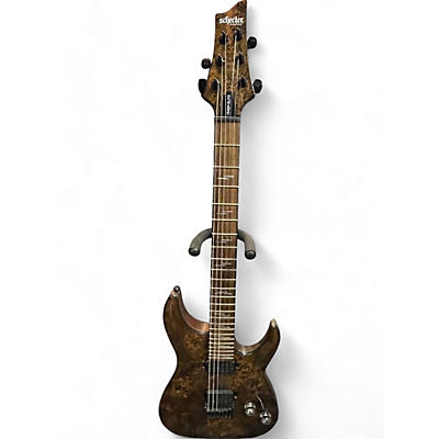 Schecter Guitar Research Used Schecter Guitar Research Omen Elite Brown Solid Body Electric Guitar