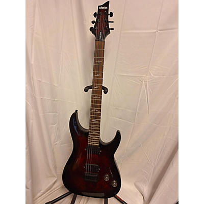 Schecter Guitar Research Used Schecter Guitar Research Omen Elite Crimson Red Burst Solid Body Electric Guitar