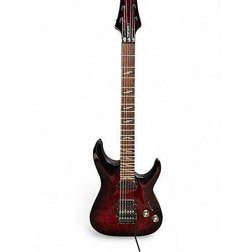 Used Schecter Guitar Research Omen Elite FR Cherry Burst Solid Body Electric Guitar Cherry Burst