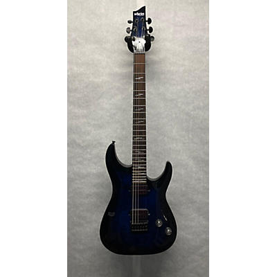 Schecter Guitar Research Used Schecter Guitar Research Omen Elite SEE THRU BLUE BURST Solid Body Electric Guitar