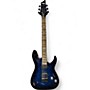 Used Schecter Guitar Research Omen Elite  See Through Blue Burst Solid Body Electric Guitar See Through Blue Burst