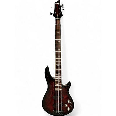 Schecter Guitar Research Used Schecter Guitar Research Omen Elite Trans Red Electric Bass Guitar