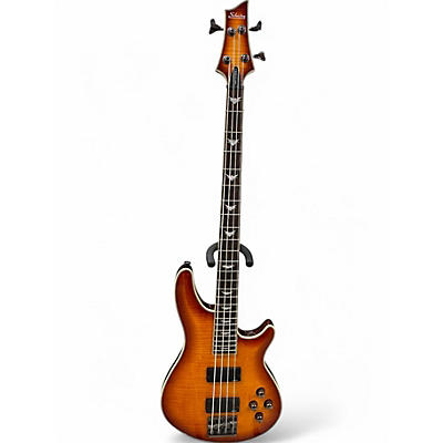 Used Schecter Guitar Research Omen Extreme 4 String 2 Color Sunburst Electric Bass Guitar