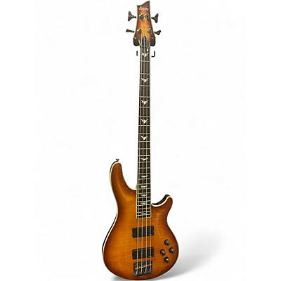 Used Schecter Guitar Research Omen Extreme 4 String 2 Color Sunburst Electric Bass Guitar