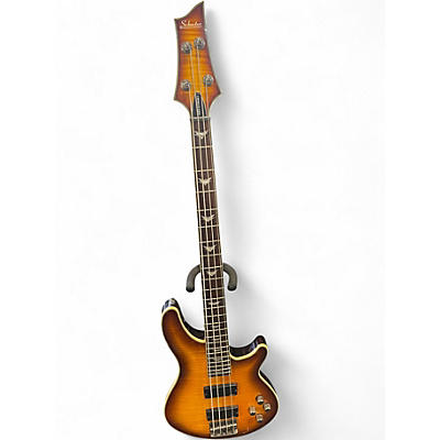 Used Schecter Guitar Research Omen Extreme 4 String 2 Color Sunburst Electric Bass Guitar