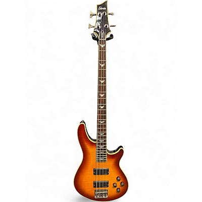 Used Schecter Guitar Research Omen Extreme 4 String 2 Color Sunburst Electric Bass Guitar
