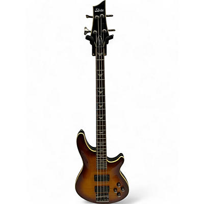 Schecter Guitar Research Used Schecter Guitar Research Omen Extreme 4 String Cherry Sunburst Electric Bass Guitar