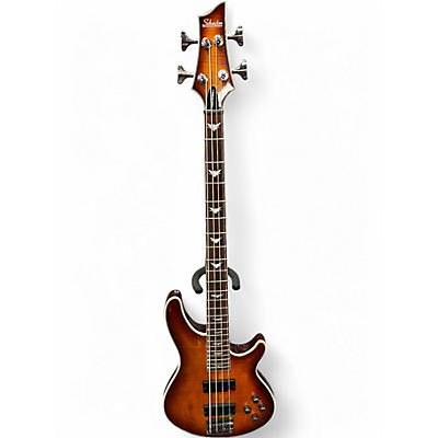 Used Schecter Guitar Research Omen Extreme 4 String DARKWOOD  Electric Bass Guitar