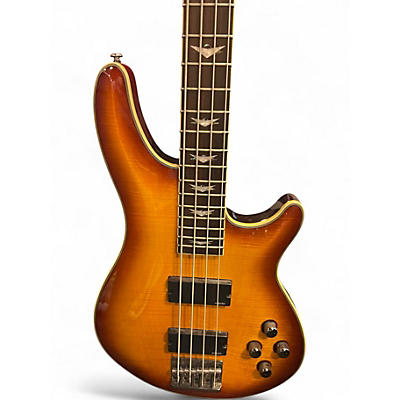 Used Schecter Guitar Research Omen Extreme 4 String Old Vintage Sunburst Electric Bass Guitar