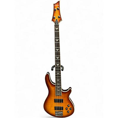 Used Schecter Guitar Research Omen Extreme 4 String Sienna Sunburst Electric Bass Guitar