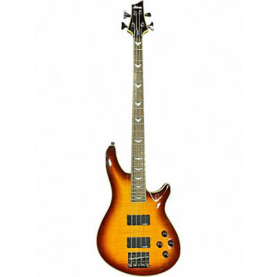 Used Schecter Guitar Research Omen Extreme 4 String Sunburst Electric Bass Guitar