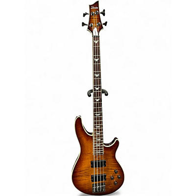 Used Schecter Guitar Research Omen Extreme 4 String Sunburst Electric Bass Guitar