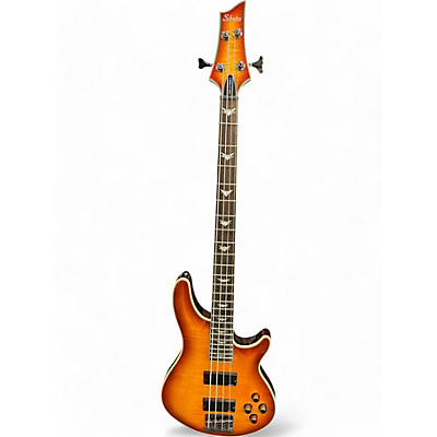 Used Schecter Guitar Research Omen Extreme 4 String Vintage Sunburst Electric Bass Guitar