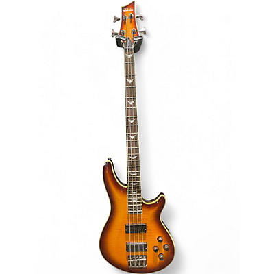 Used Schecter Guitar Research Omen Extreme 4 String Vintage Sunburst Electric Bass Guitar