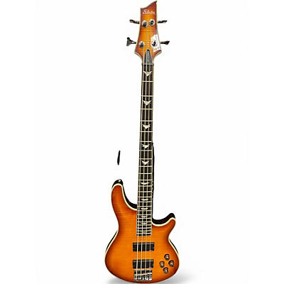 Used Schecter Guitar Research Omen Extreme 4 String Vintage Sunburst Electric Bass Guitar