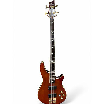 Used Schecter Guitar Research Omen Extreme 4 String Vintage Sunburst Electric Bass Guitar