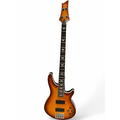 Used Schecter Guitar Research Omen Extreme 4 String Vintage Sunburst Electric Bass Guitar