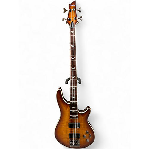 Used Schecter Guitar Research Omen Extreme 4 String Vintage Sunburst Electric Bass Guitar Vintage Sunburst