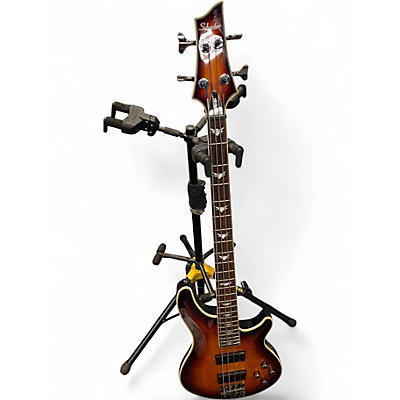 Used Schecter Guitar Research Omen Extreme 4 String Vintage Sunburst Electric Bass Guitar
