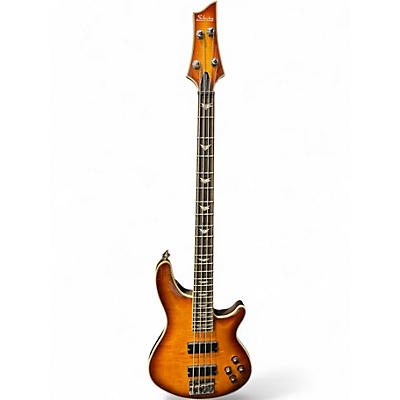 Used Schecter Guitar Research Omen Extreme 4 String Vintage Sunburst Electric Bass Guitar
