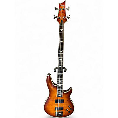 Used Schecter Guitar Research Omen Extreme 4 String Vintage Sunburst Electric Bass Guitar