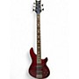 Used Schecter Guitar Research Omen Extreme 5 String Ruby Electric Bass Guitar Ruby