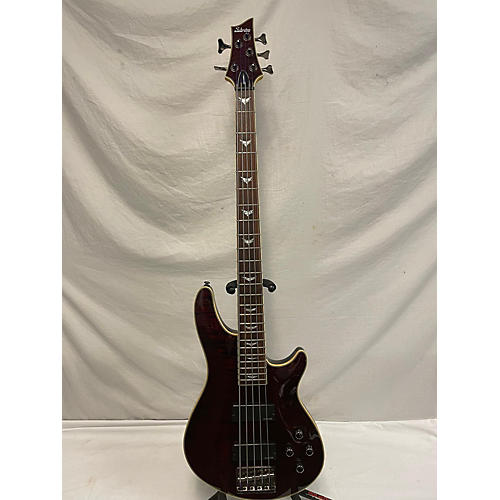 Schecter Guitar Research Used Schecter Guitar Research Omen Extreme 5 String Trans Crimson Red Electric Bass Guitar Trans Crimson Red