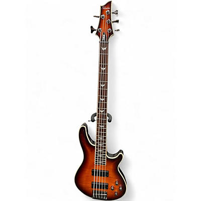 Used Schecter Guitar Research Omen Extreme 5 String Vintage Sunburst Electric Bass Guitar