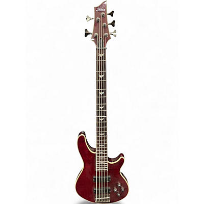 Used Schecter Guitar Research Omen Extreme 5 String Wine Red Electric Bass Guitar