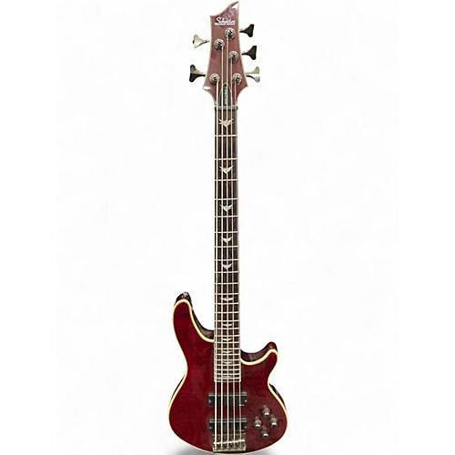Used Schecter Guitar Research Omen Extreme 5 String Wine Red Electric Bass Guitar Wine Red