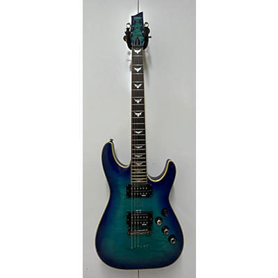 Schecter Guitar Research Used Schecter Guitar Research Omen Extreme 6 Blue Burst Solid Body Electric Guitar