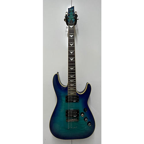 Schecter Guitar Research Used Schecter Guitar Research Omen Extreme 6 Blue Burst Solid Body Electric Guitar Blue Burst