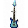 Used Schecter Guitar Research Omen Extreme 6 Blue Burst Solid Body Electric Guitar Blue Burst