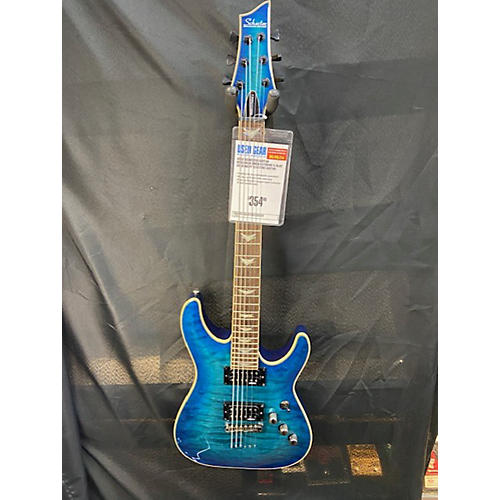 Schecter Guitar Research Used Schecter Guitar Research Omen Extreme 6 Blue Solid Body Electric Guitar Blue