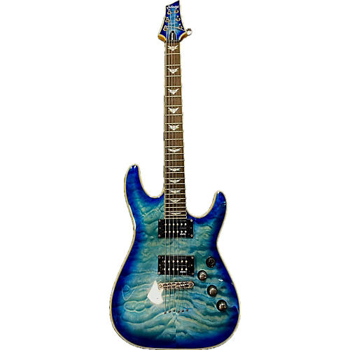 Schecter Guitar Research Used Schecter Guitar Research Omen Extreme 6 Blue Solid Body Electric Guitar Blue