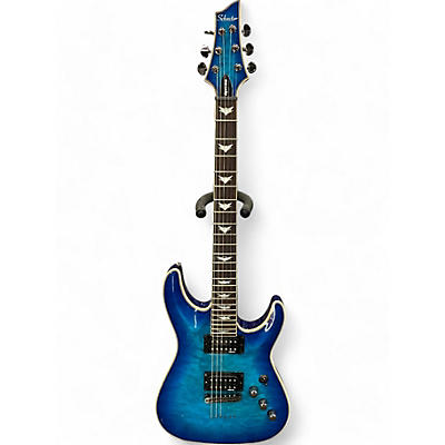 Schecter Guitar Research Used Schecter Guitar Research Omen Extreme 6 Blue Solid Body Electric Guitar