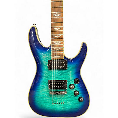 Schecter Guitar Research Used Schecter Guitar Research Omen Extreme 6 Blue Solid Body Electric Guitar