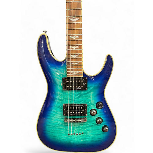 Schecter Guitar Research Used Schecter Guitar Research Omen Extreme 6 Blue Solid Body Electric Guitar Blue