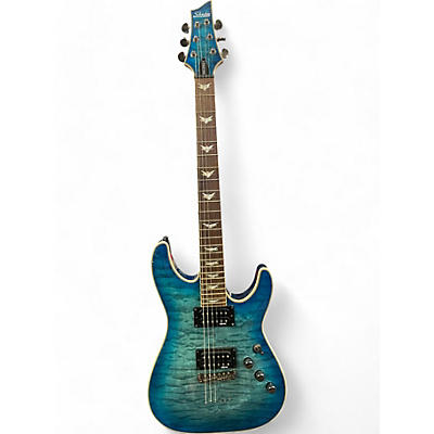 Used Schecter Guitar Research Omen Extreme 6 Blue Solid Body Electric Guitar