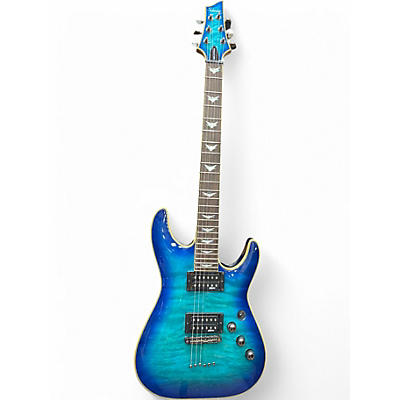 Used Schecter Guitar Research Omen Extreme 6 Blue Solid Body Electric Guitar