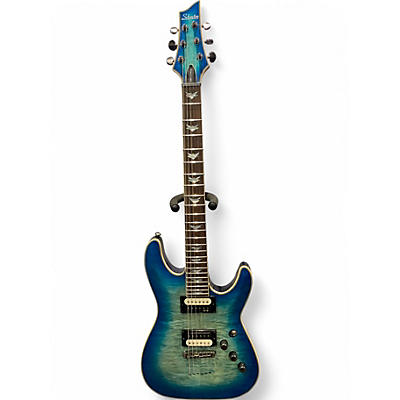 Used Schecter Guitar Research Omen Extreme 6 Blue Solid Body Electric Guitar